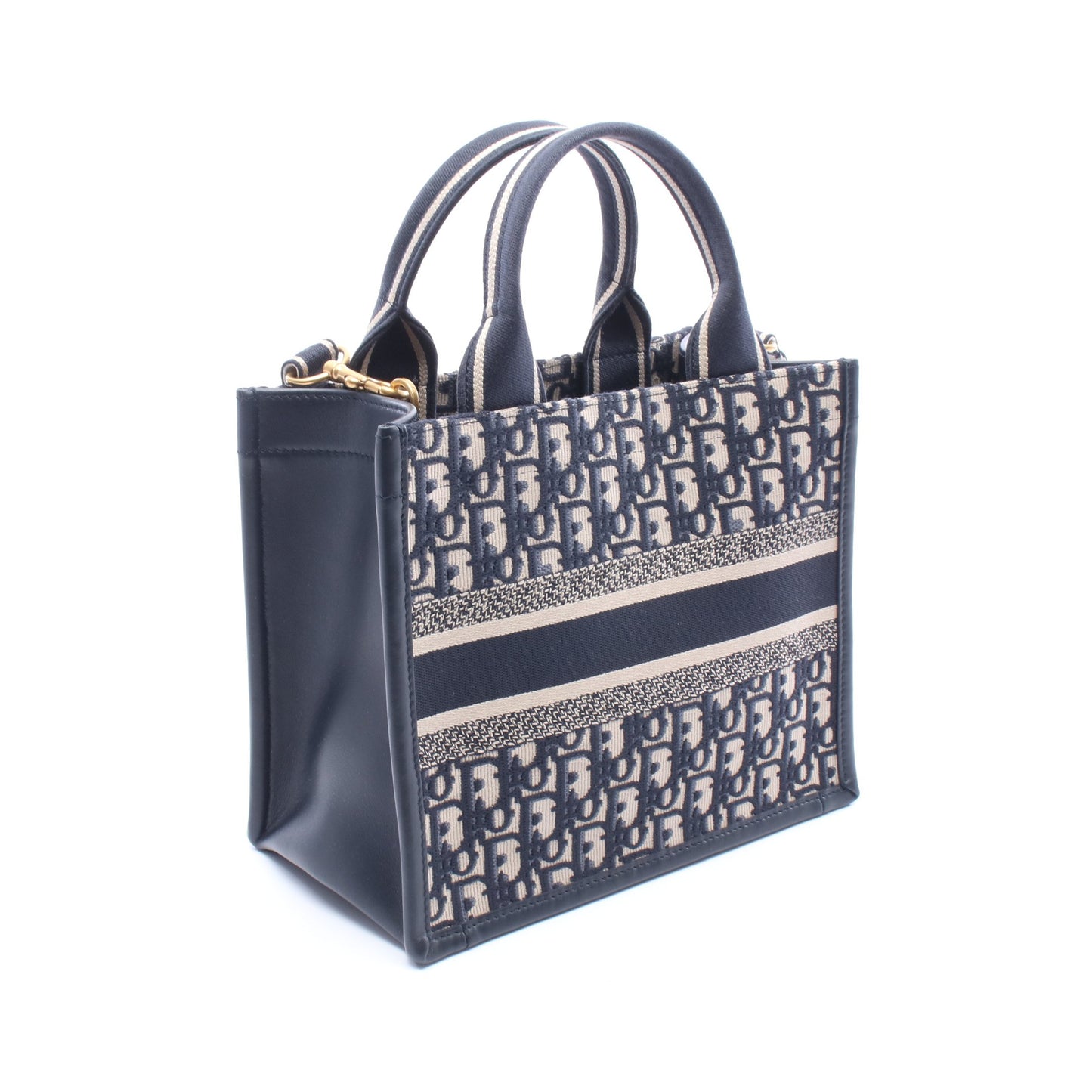 BOOK TOTE ブックトート スモール オブリーク 2WAY ハンドバッグ トートバッグ キャンバス レザー ネイビー ベージュ クリスチャンディオール バッグ Christian Dior