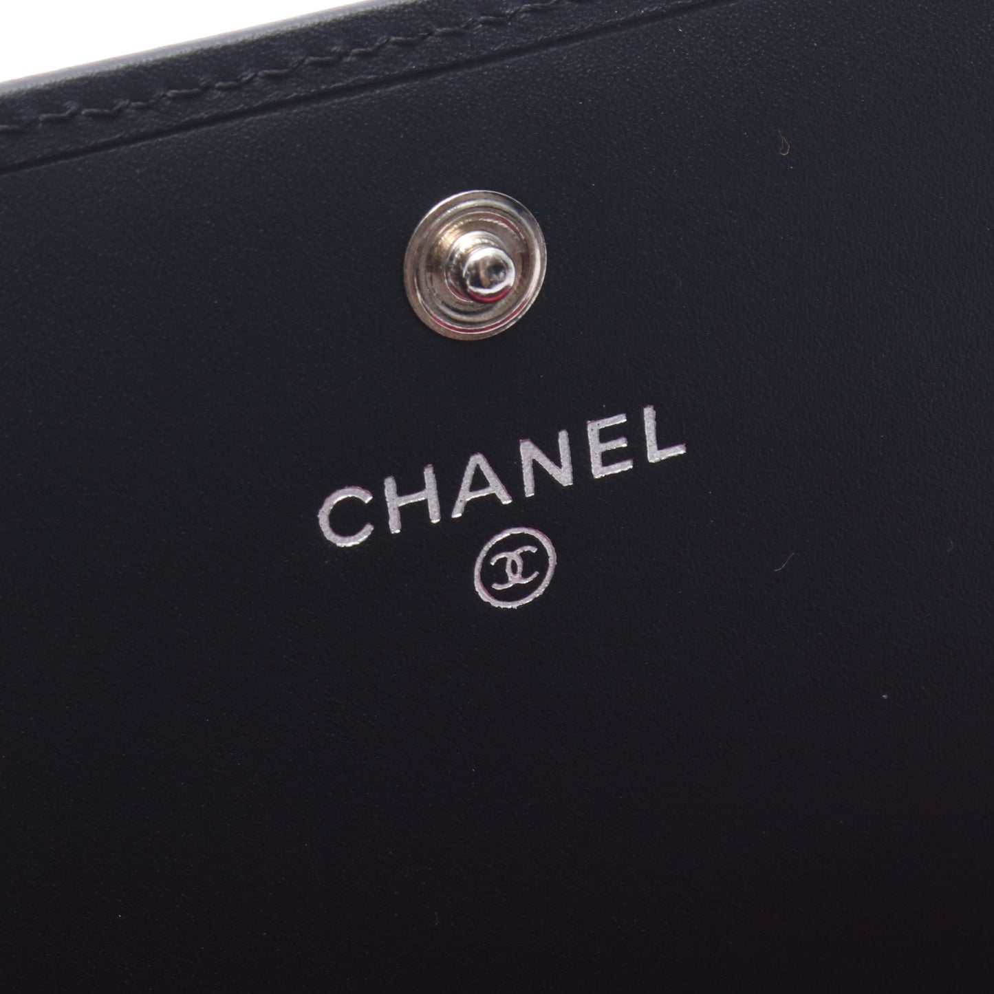 カンボンライン 二つ折り長財布 レザー エナメルレザー ブラック シルバー金具 シャネル 財布・小物 CHANEL