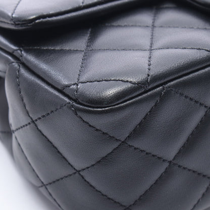 ミニマトラッセ フリル チェーンショルダーバッグ ラムスキン ブラック ゴールド金具 シャネル バッグ CHANEL