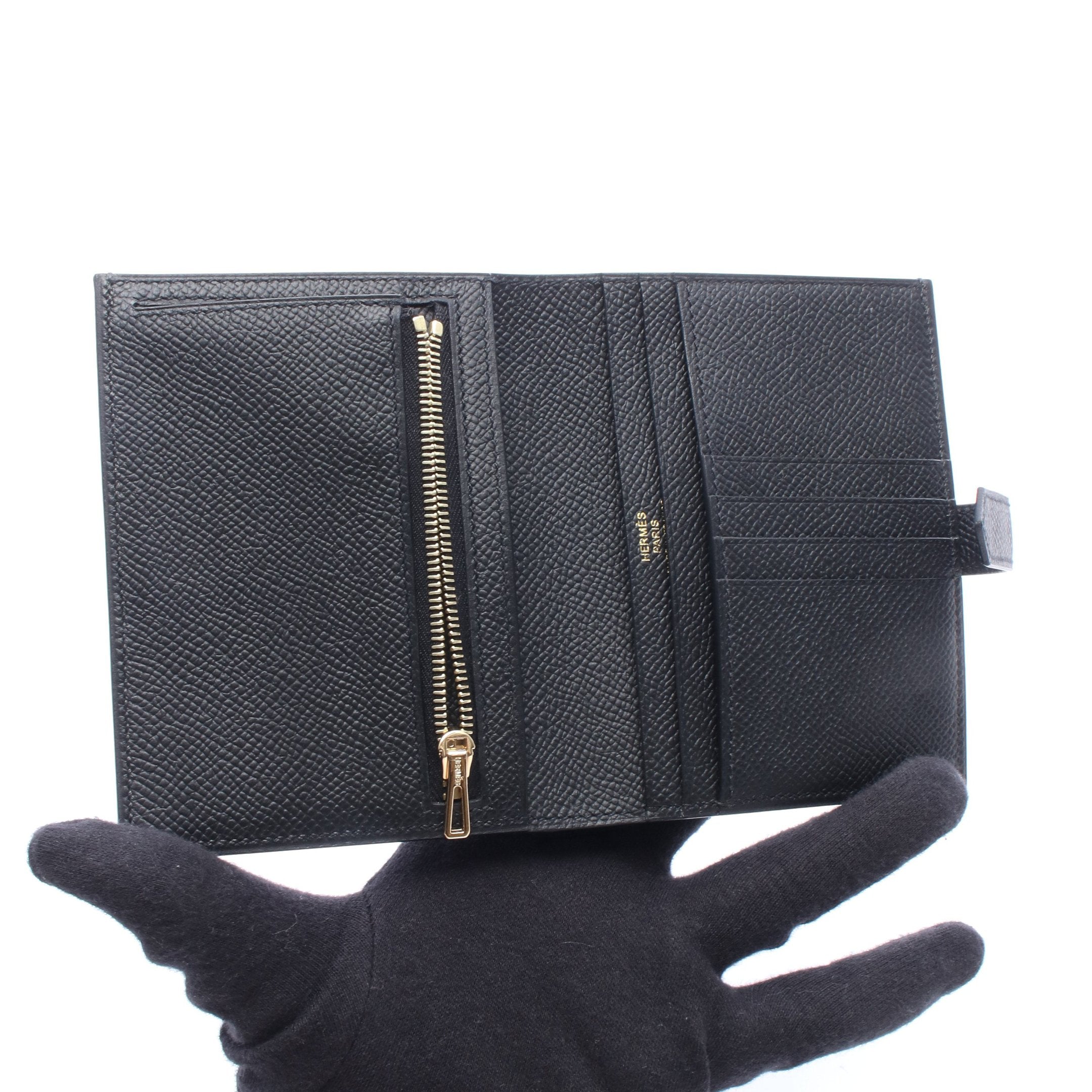 未使用　B刻印　エルメス　べアンミニ　折り財布　ヴォーエプソン　cs4 HERMES - 未使用 B刻印 エルメス べアンミニ 折り財布 ヴォーエプソン