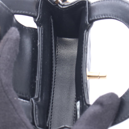 マトラッセ チェーンショルダーバッグ ラムスキン ブラック ゴールド金具 シャネル バッグ CHANEL