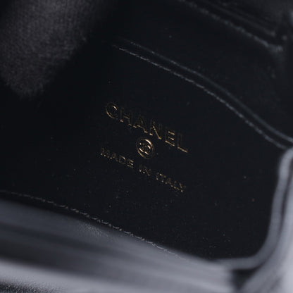 マトラッセ チェーンショルダーバッグ ラムスキン ブラック ゴールド金具 シャネル バッグ CHANEL