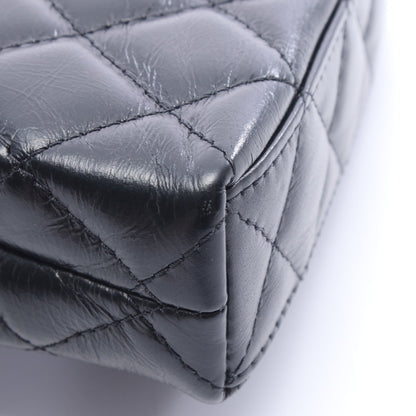 マトラッセ チェーンショルダーバッグ ラムスキン ブラック ゴールド金具 シャネル バッグ CHANEL