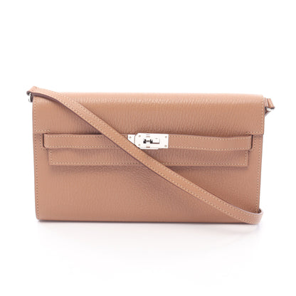 ケリートゥーゴー ショルダーウォレット シェーブル ピンクベージュ シルバー金具 Y刻印 エルメス バッグ HERMES