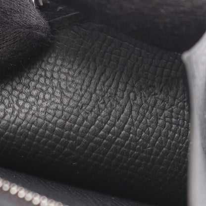 ベアンコンパクト 二つ折り財布 ヴォーエプソン ブラック シルバー金具 K刻印 エルメス 財布・小物 HERMES