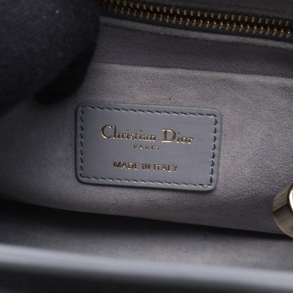 レディ 95.22 スモール カナージュ 2WAY ハンドバッグ レザー グレー クリスチャンディオール バッグ Christian Dior