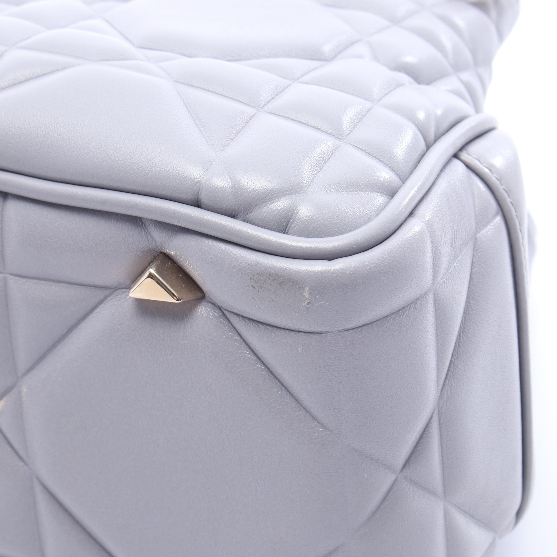 レディ 95.22 スモール カナージュ 2WAY ハンドバッグ レザー グレー クリスチャンディオール バッグ Christian Dior