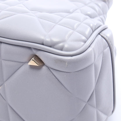レディ 95.22 スモール カナージュ 2WAY ハンドバッグ レザー グレー クリスチャンディオール バッグ Christian Dior