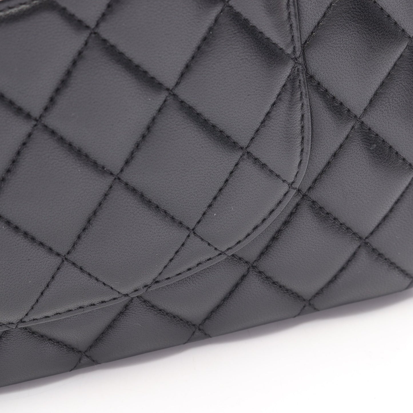マトラッセ Wフラップ Wチェーンショルダーバッグ ラムスキン ブラック シルバー金具 シャネル バッグ CHANEL