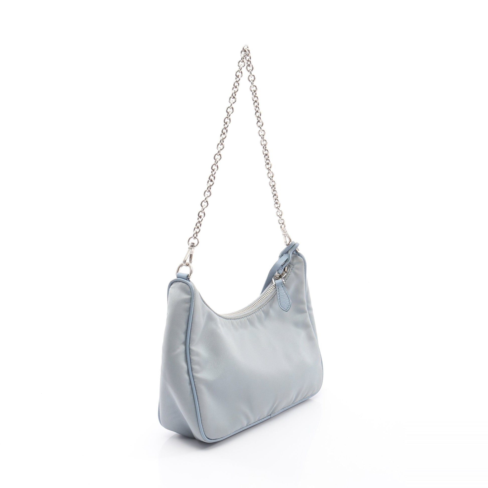 Re-Edition 2005 2WAY チェーンショルダーバッグ ナイロン ブルーグレー プラダ バッグ PRADA