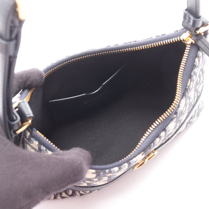 30 Montaigne Cigale オブリーク ハンドバッグ キャンバス レザー ベージュ ネイビー クリスチャンディオール バッグ Christian Dior