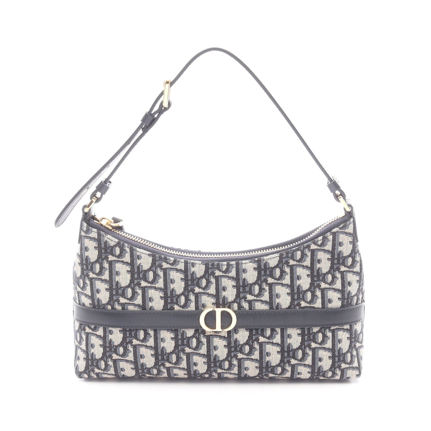 30 Montaigne Cigale オブリーク ハンドバッグ キャンバス レザー ベージュ ネイビー クリスチャンディオール バッグ Christian Dior
