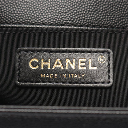 ボーイシャネル チェーンショルダーバッグ キャビアスキン ブラック ゴールド金具 シャネル バッグ CHANEL