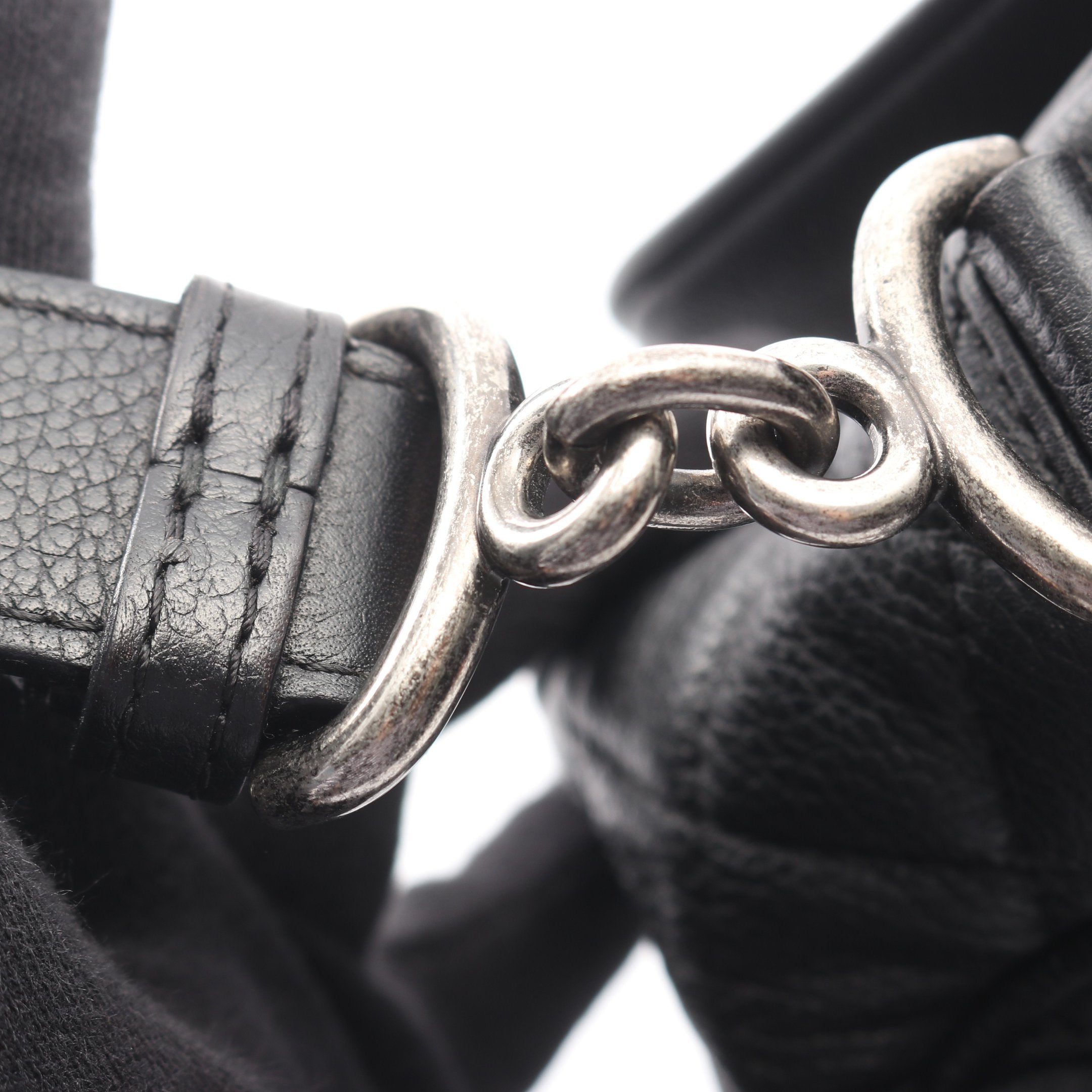 シャネル CHANEL マトラッセ アンティークシルバー金具 ショルダーバッグ バッグ レザー レディース ブラック系 【中古】 マトラッセ アンティークシルバー金具 チェーンショルダーバッグ