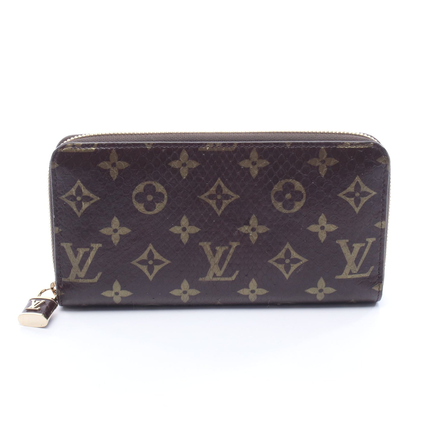 ジッピーウォレット モノグラム ラウンドファスナー長財布 パイソン ブラウン ルイヴィトン 財布・小物 LOUIS VUITTON