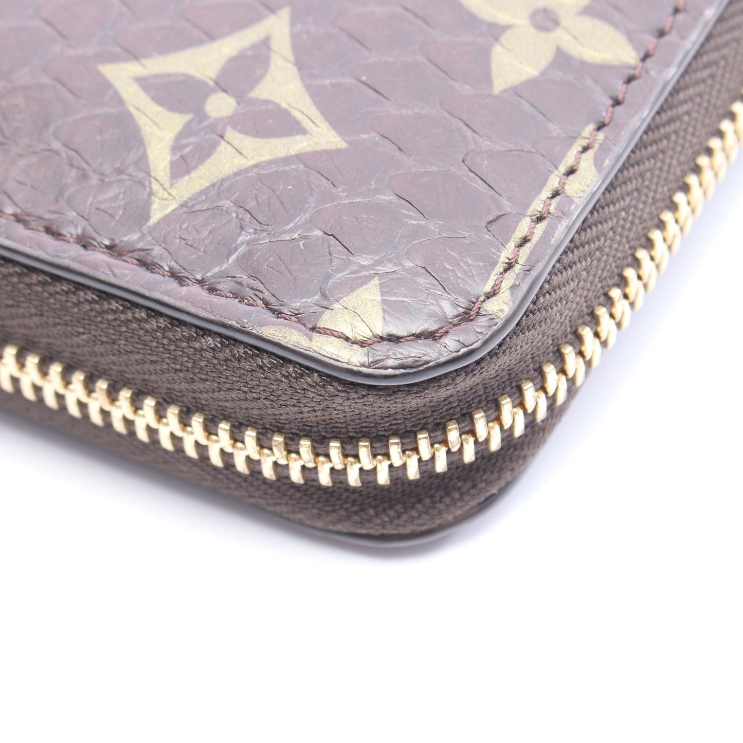 ジッピーウォレット モノグラム ラウンドファスナー長財布 パイソン ブラウン ルイヴィトン 財布・小物 LOUIS VUITTON