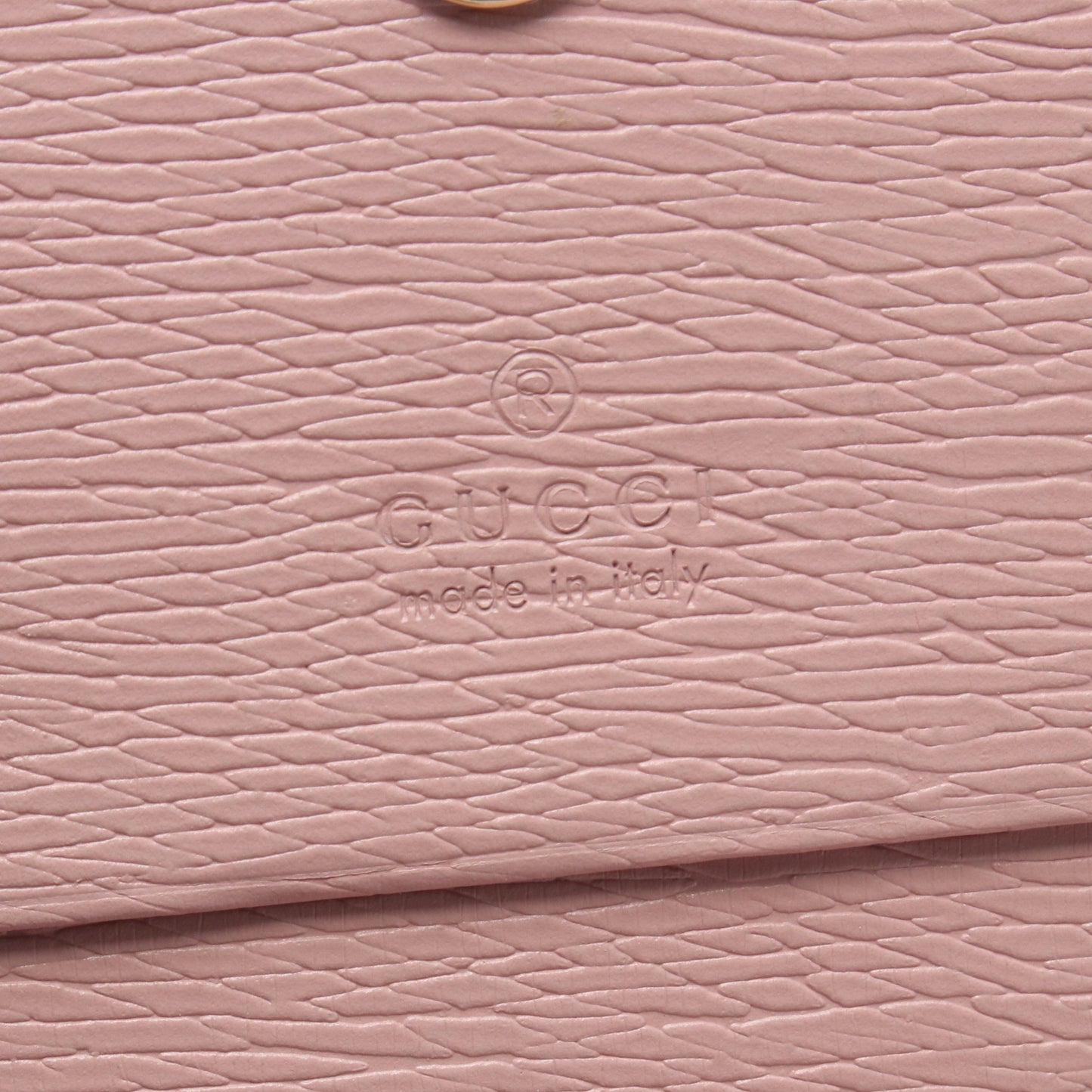 GUCCI スクリプト ミニ ウォレット 二つ折り財布 レザー ピンク グッチ 財布・小物 GUCCI