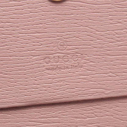 GUCCI スクリプト ミニ ウォレット 二つ折り財布 レザー ピンク グッチ 財布・小物 GUCCI