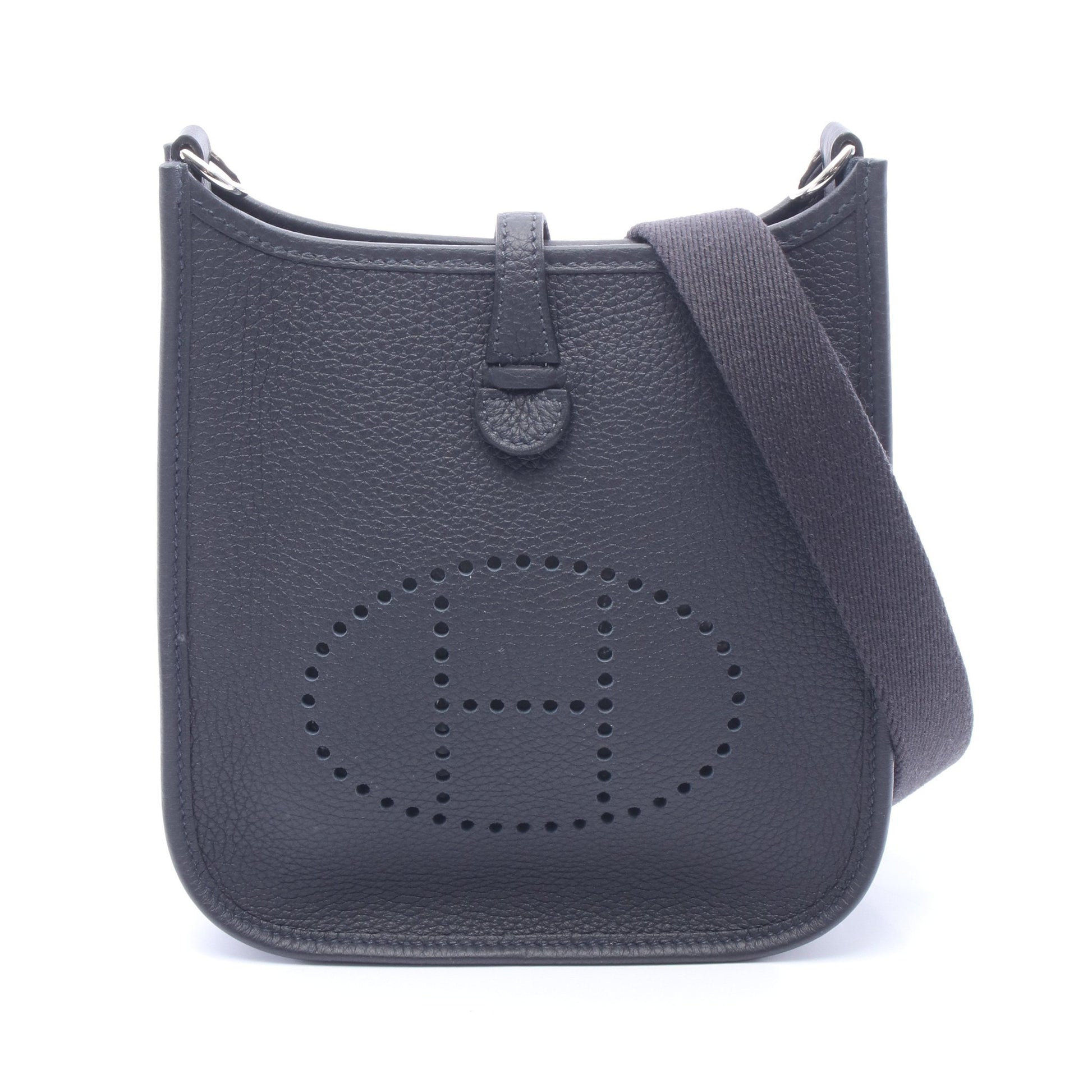 エヴリンTPM キャバン ショルダーバッグ トリヨンクレマンス ダークネイビー シルバー金具 K刻印 エルメス バッグ HERMES
