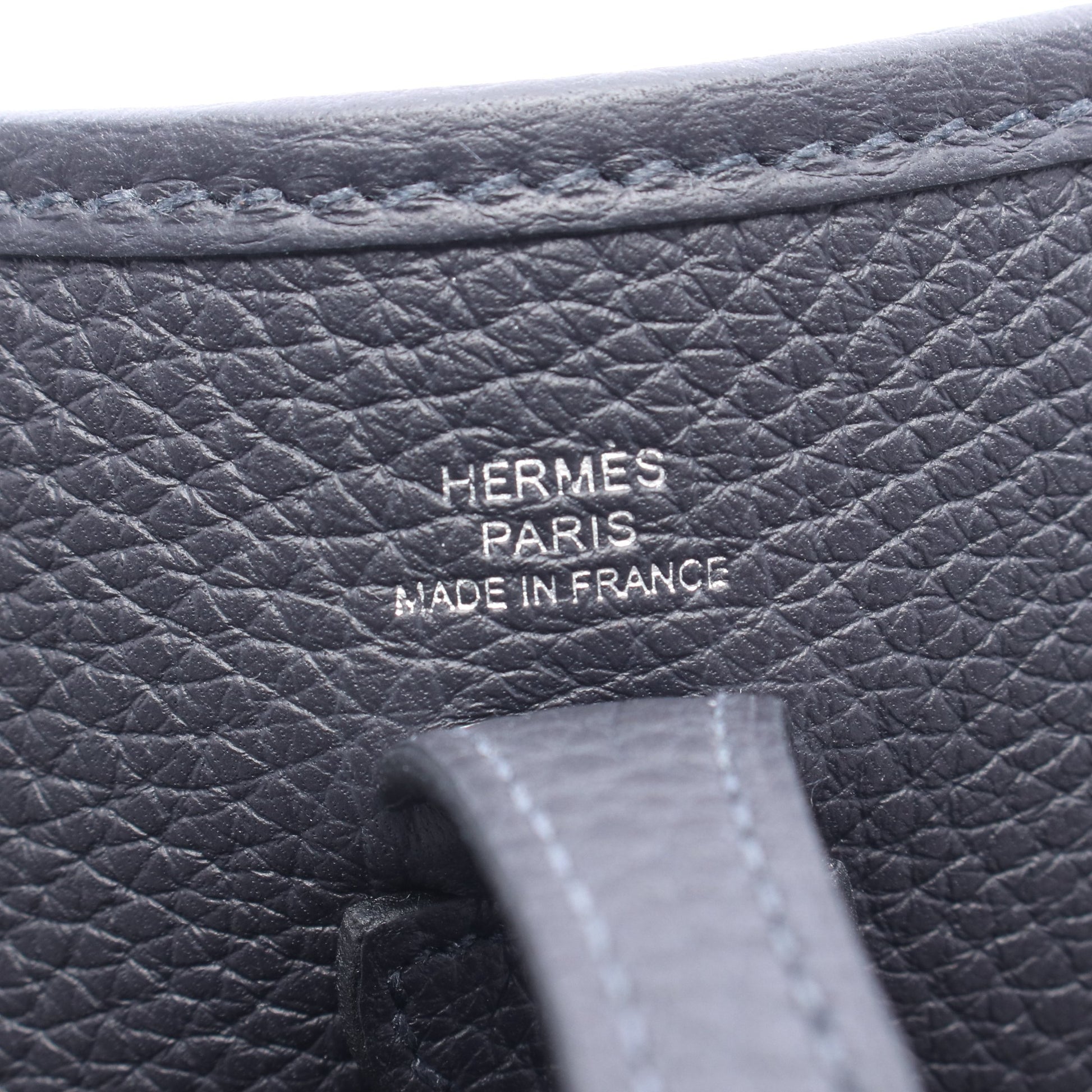エヴリンTPM キャバン ショルダーバッグ トリヨンクレマンス ダークネイビー シルバー金具 K刻印 エルメス バッグ HERMES