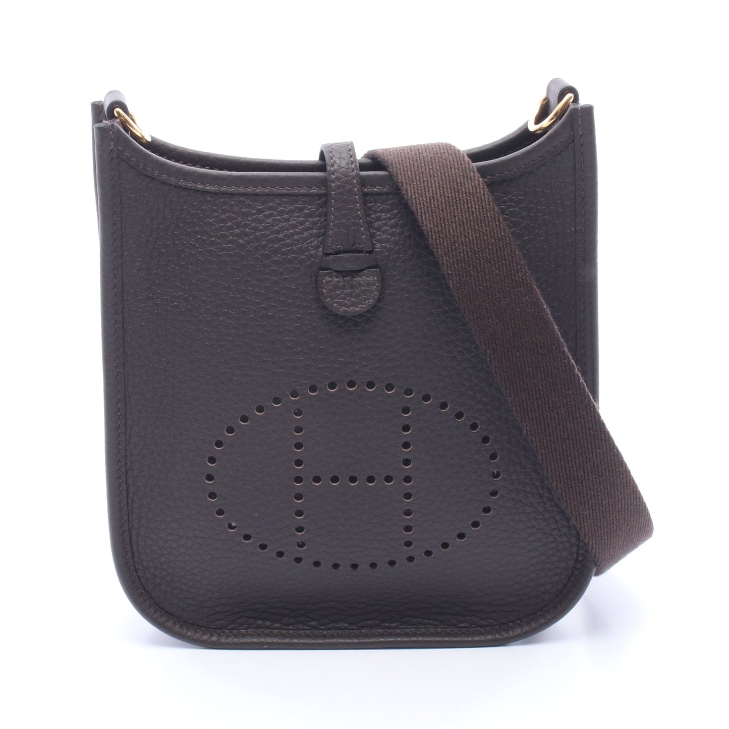 エヴリンTPM エベンヌ ショルダーバッグ トリヨンクレマンス ダークブラウン ゴールド金具 G刻印 エルメス バッグ HERMES