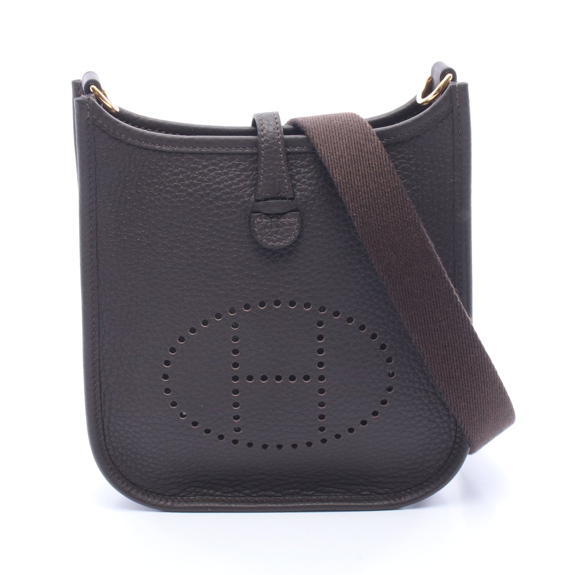 エヴリンTPM エベンヌ ショルダーバッグ トリヨンクレマンス ダークブラウン ゴールド金具 G刻印 エルメス バッグ HERMES