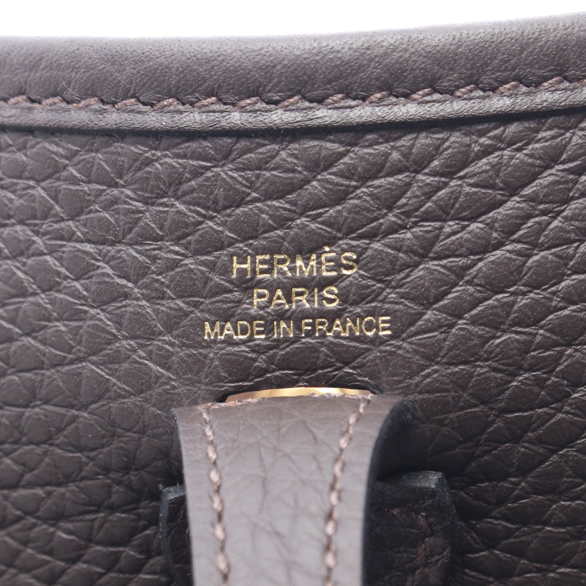 エヴリンTPM エベンヌ ショルダーバッグ トリヨンクレマンス ダークブラウン ゴールド金具 G刻印 エルメス バッグ HERMES