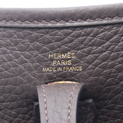 エヴリンTPM エベンヌ ショルダーバッグ トリヨンクレマンス ダークブラウン ゴールド金具 G刻印 エルメス バッグ HERMES