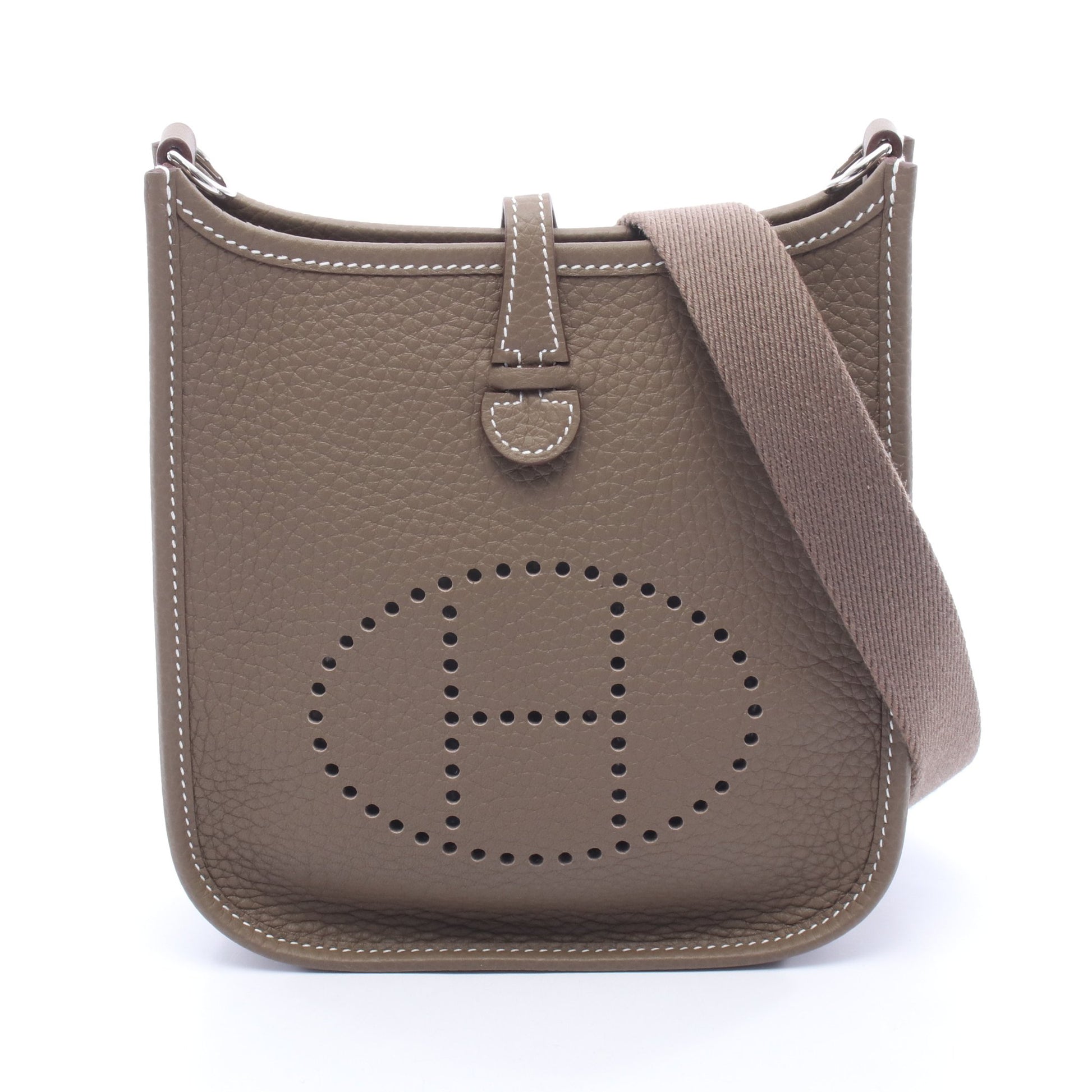 エヴリンTPM エトゥープ ショルダーバッグ トリヨンクレマンス グレーブラウン シルバー金具 K刻印 エルメス バッグ HERMES
