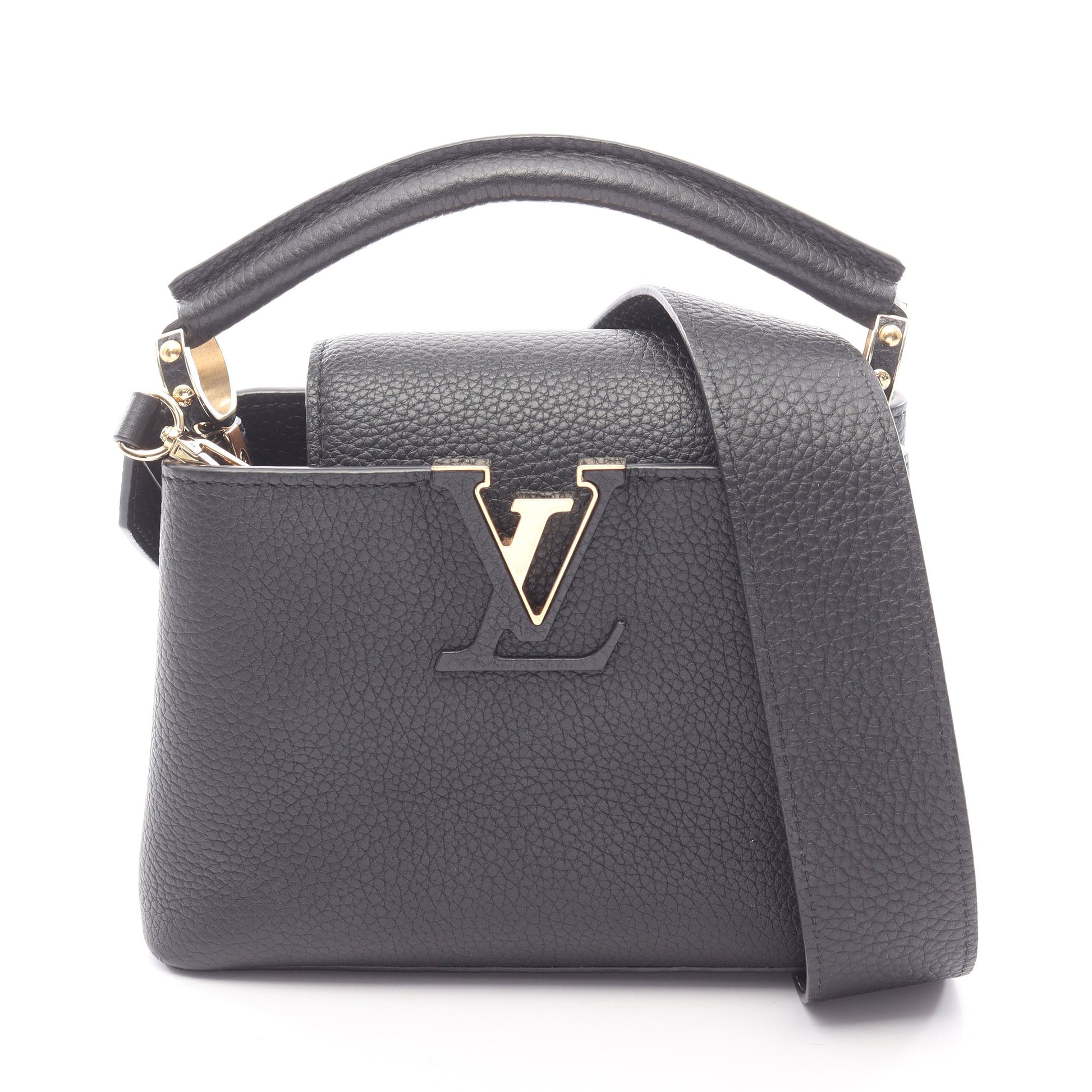 カプシーヌMINI 2WAY ハンドバッグ トリヨンレザー ブラック ルイヴィトン バッグ LOUIS VUITTON
