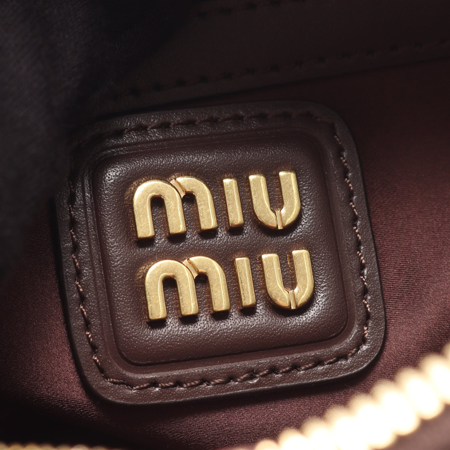 MATELASSE マテラッセ 2WAY ハンドバッグ レザー ダークブラウン ミュウミュウ バッグ miu miu