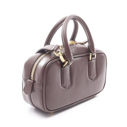 MATELASSE マテラッセ 2WAY ハンドバッグ レザー ダークブラウン ミュウミュウ バッグ miu miu