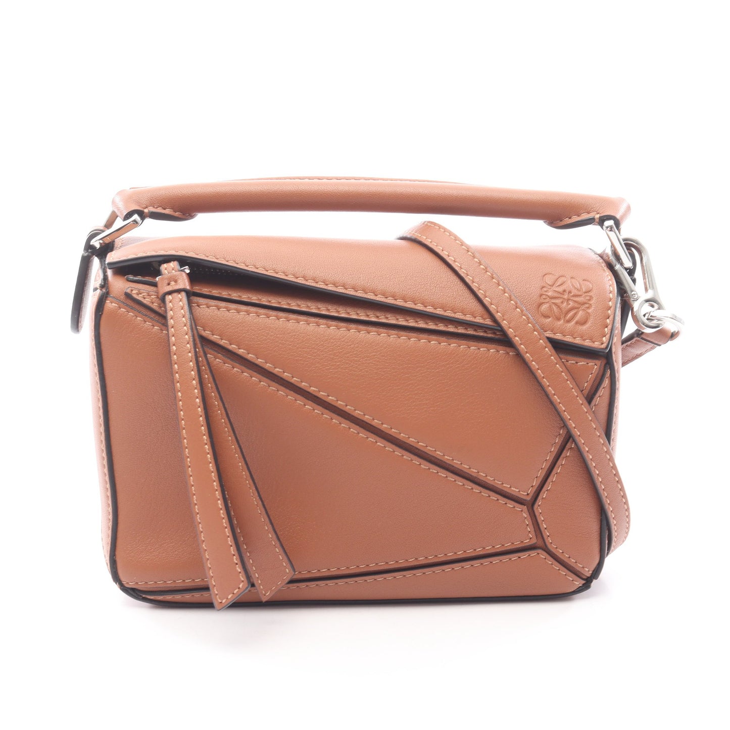 パズルバッグ ミニ 2WAY ハンドバッグ レザー ブラウン ロエベ バッグ LOEWE