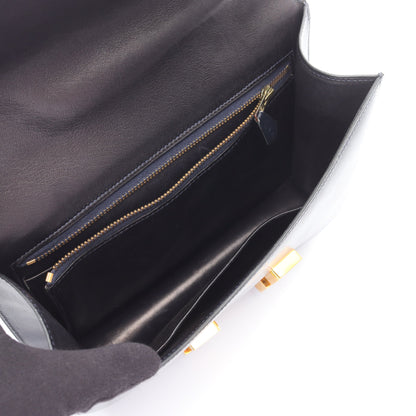コンスタンス23 ブルーネイビー ショルダーバッグ ボックスカーフ ネイビー ゴールド金具 ○I刻印 エルメス バッグ HERMES