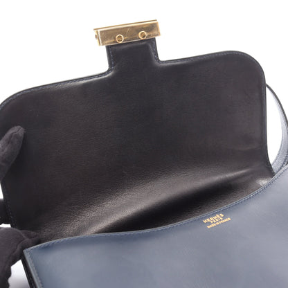 コンスタンス23 ブルーネイビー ショルダーバッグ ボックスカーフ ネイビー ゴールド金具 ○I刻印 エルメス バッグ HERMES