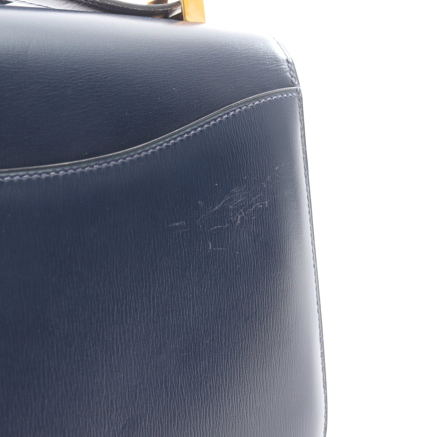 コンスタンス23 ブルーネイビー ショルダーバッグ ボックスカーフ ネイビー ゴールド金具 ○I刻印 エルメス バッグ HERMES