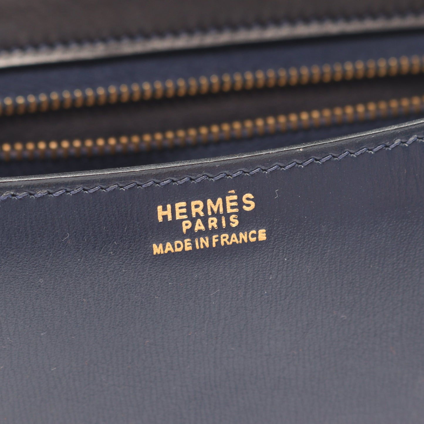 コンスタンス23 ブルーネイビー ショルダーバッグ ボックスカーフ ネイビー ゴールド金具 ○I刻印 エルメス バッグ HERMES
