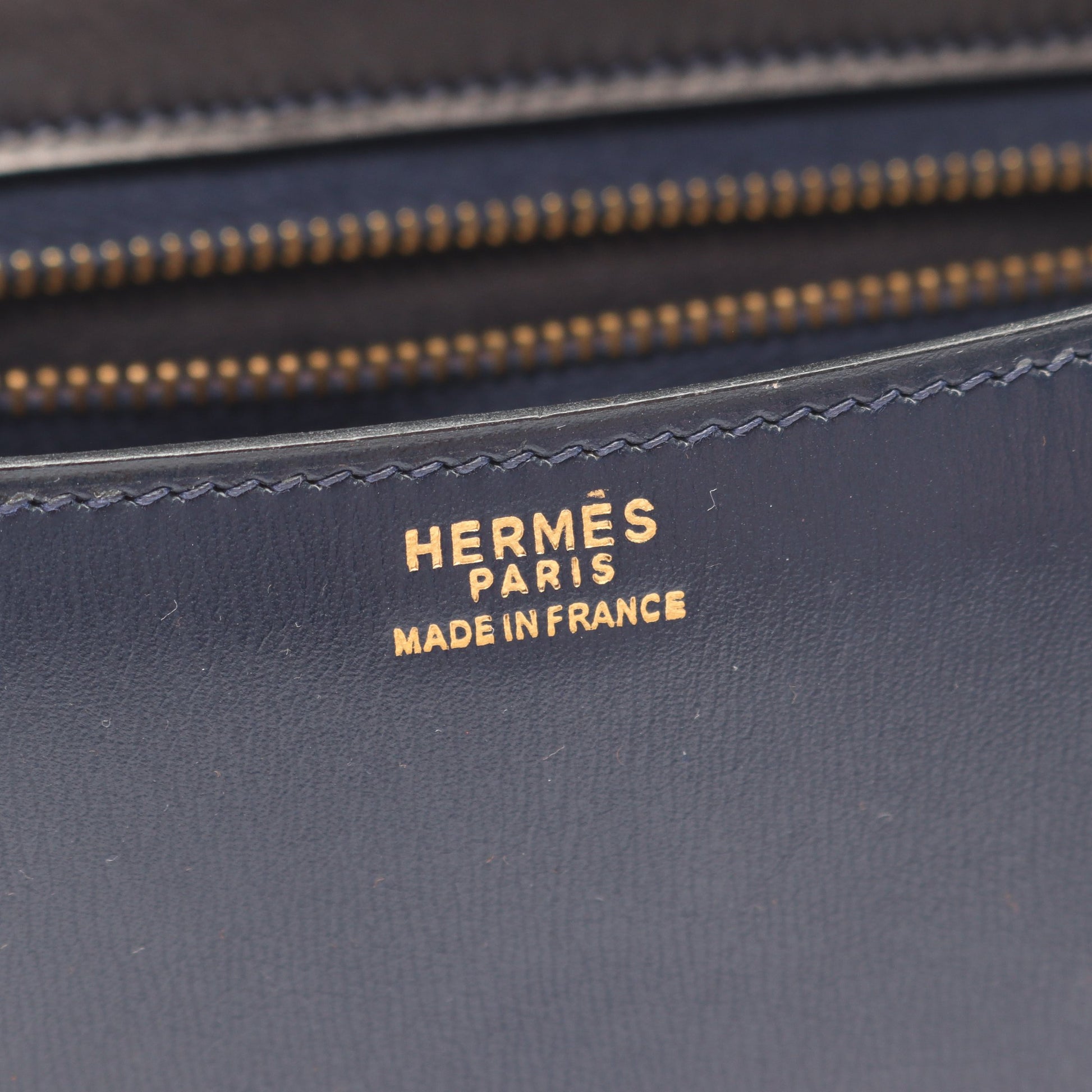 コンスタンス23 ブルーネイビー ショルダーバッグ ボックスカーフ ネイビー ゴールド金具 ○I刻印 エルメス バッグ HERMES