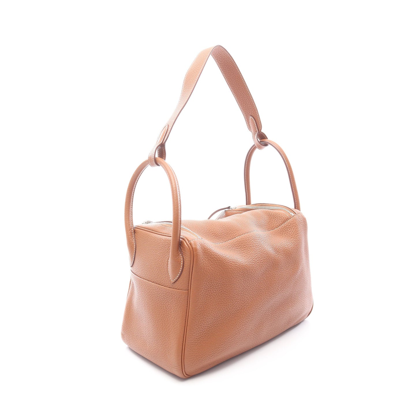 リンディ30 ゴールド ショルダーバッグ トリヨンクレマンス ブラウン シルバー金具 □P刻印 エルメス バッグ HERMES