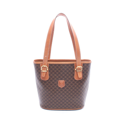 マカダム ショルダーバッグ トートバッグ PVC レザー ダークブラウン ブラウン セリーヌ バッグ CELINE