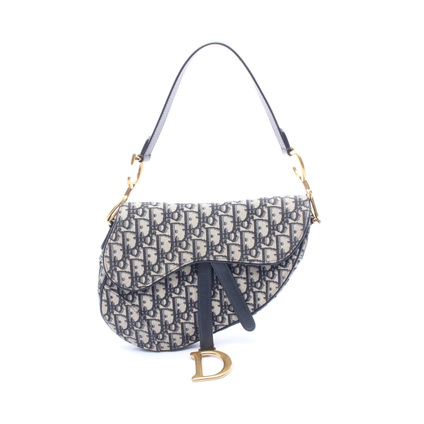 SADDLE サドル オブリーク ハンドバッグ キャンバス レザー ネイビー ベージュ クリスチャンディオール バッグ Christian Dior