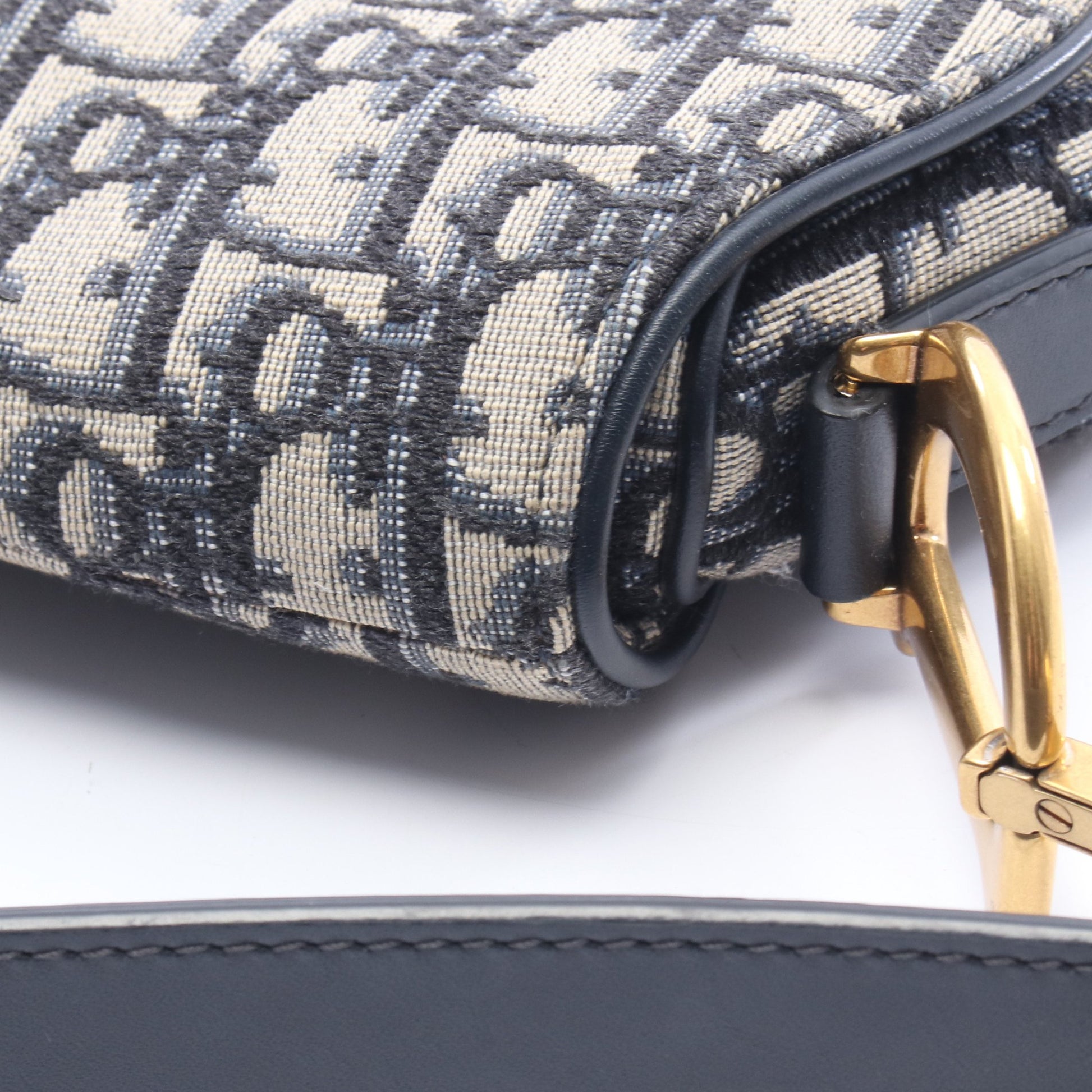 SADDLE サドル オブリーク ハンドバッグ キャンバス レザー ネイビー ベージュ クリスチャンディオール バッグ Christian Dior