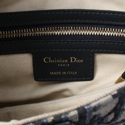 SADDLE サドル オブリーク ハンドバッグ キャンバス レザー ネイビー ベージュ クリスチャンディオール バッグ Christian Dior