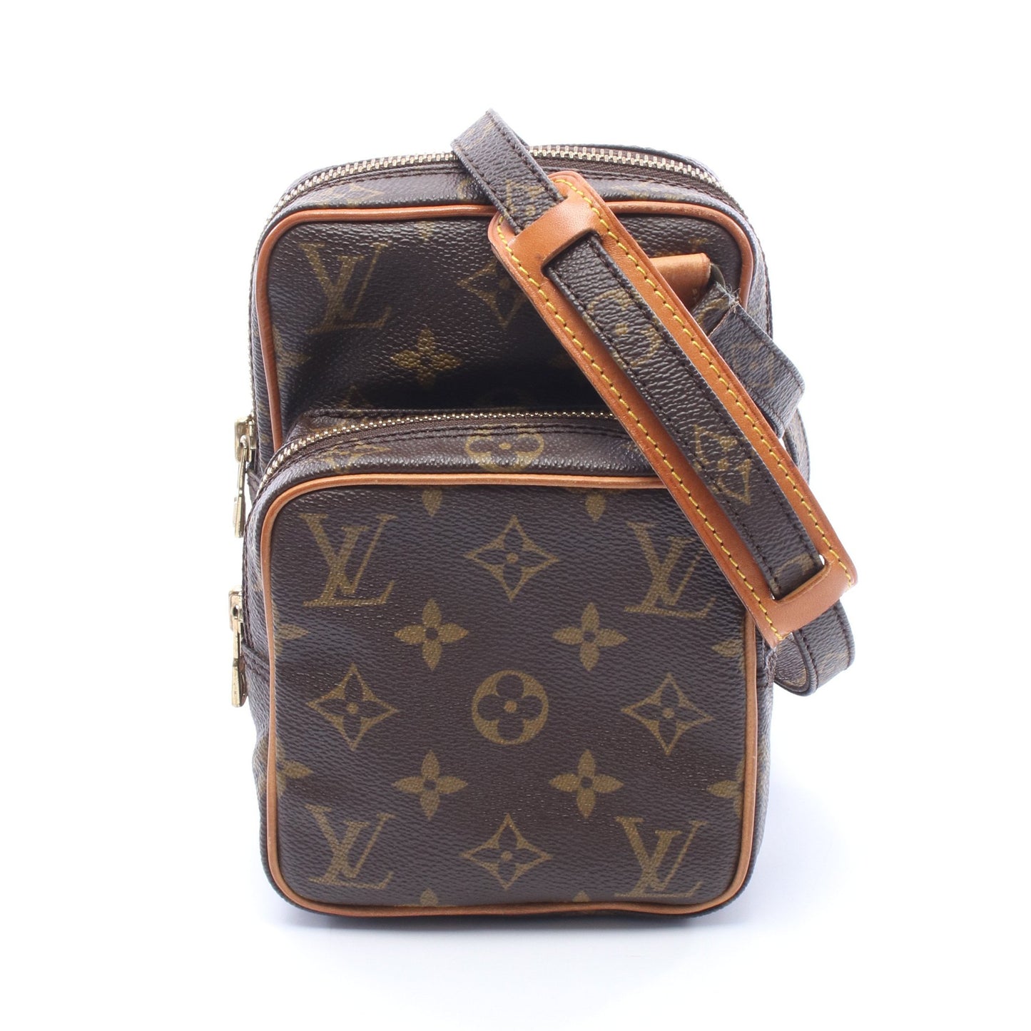 ミニアマゾン モノグラム ショルダーバッグ PVC レザー ブラウン ルイヴィトン バッグ LOUIS VUITTON