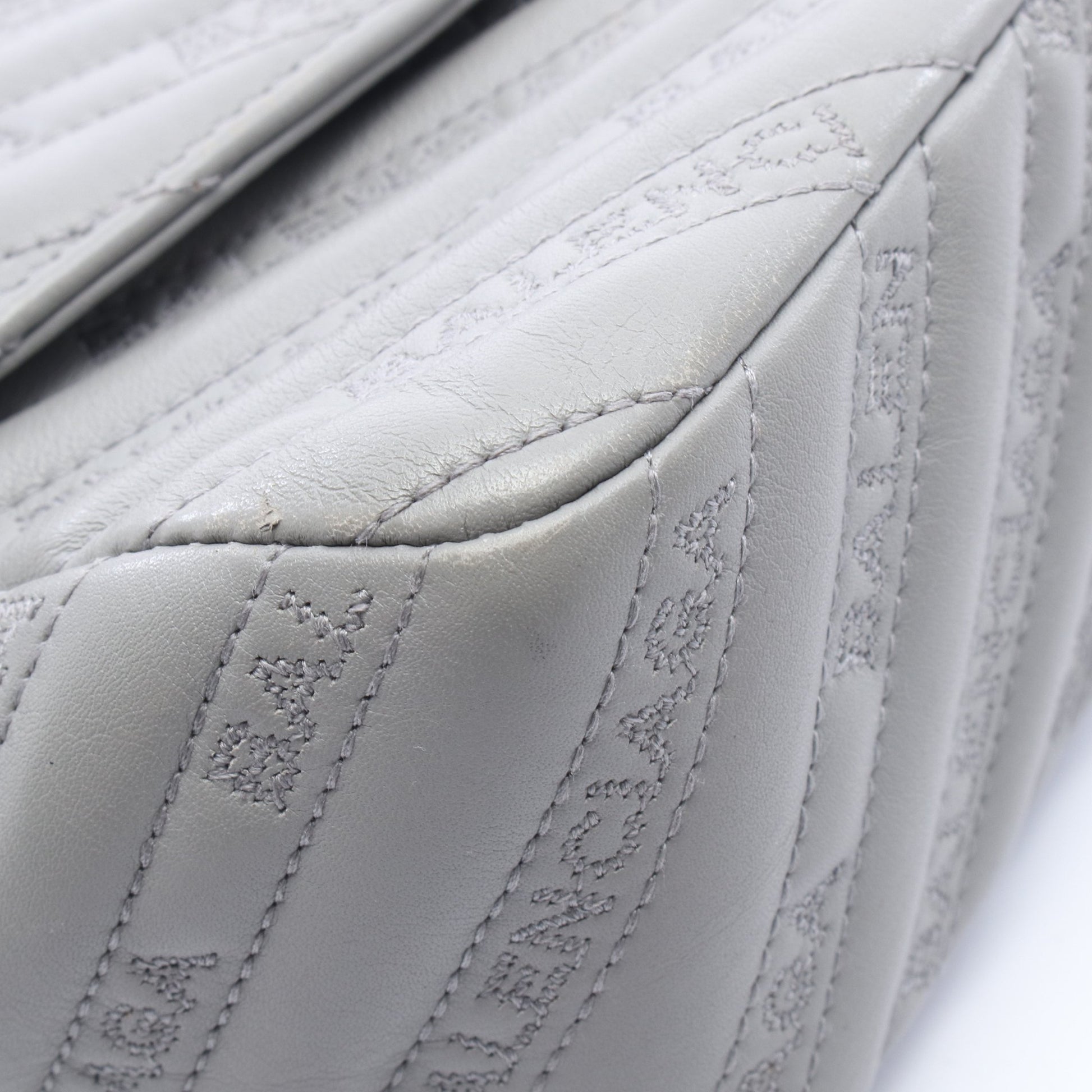 BBラウンド チェーンショルダーバッグ レザー グレー バレンシアガ バッグ BALENCIAGA