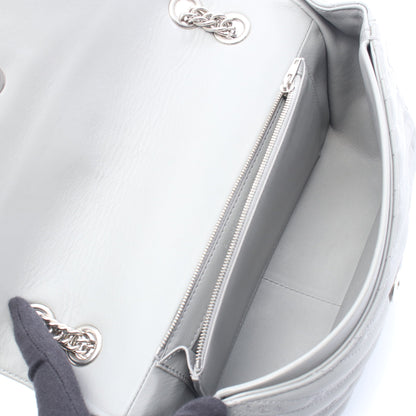 BBラウンド チェーンショルダーバッグ レザー グレー バレンシアガ バッグ BALENCIAGA