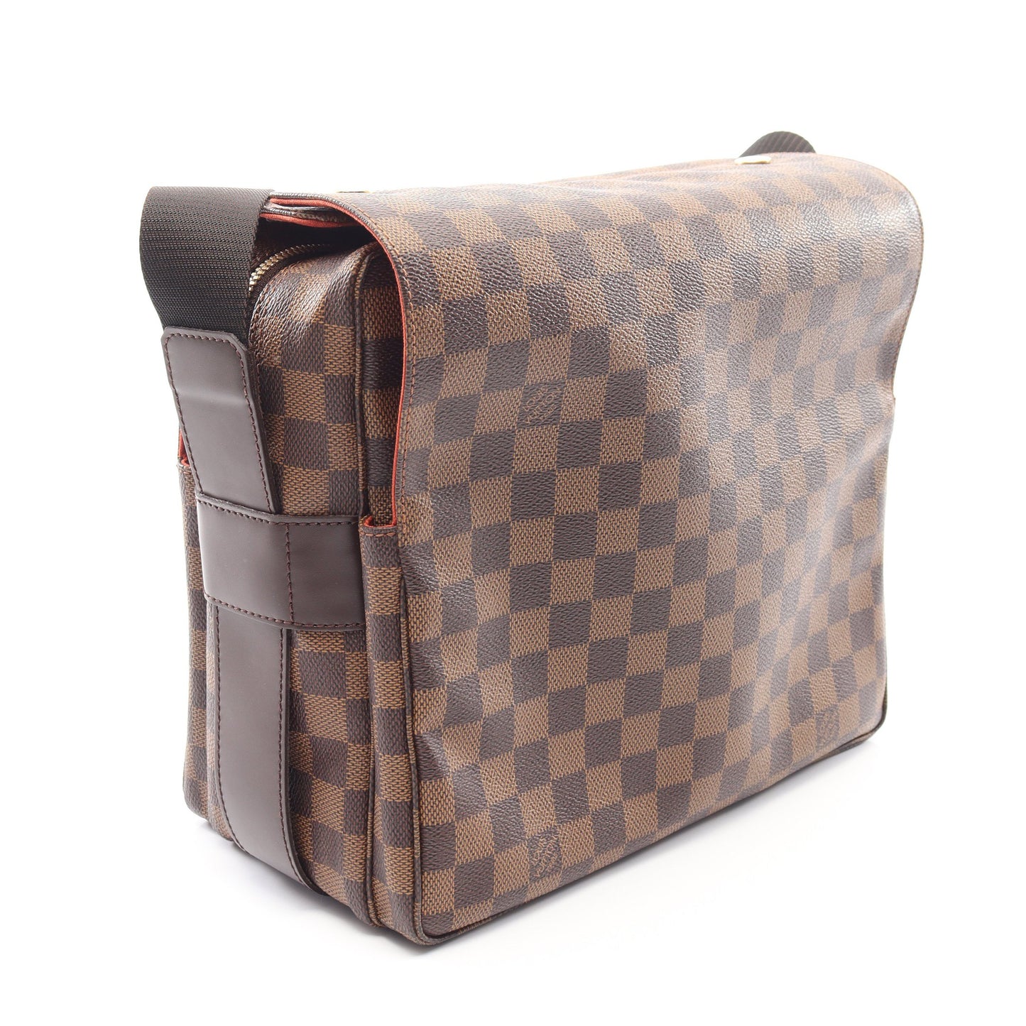 ナヴィグリオ ダミエエベヌ ショルダーバッグ PVC レザー ブラウン ルイヴィトン バッグ LOUIS VUITTON