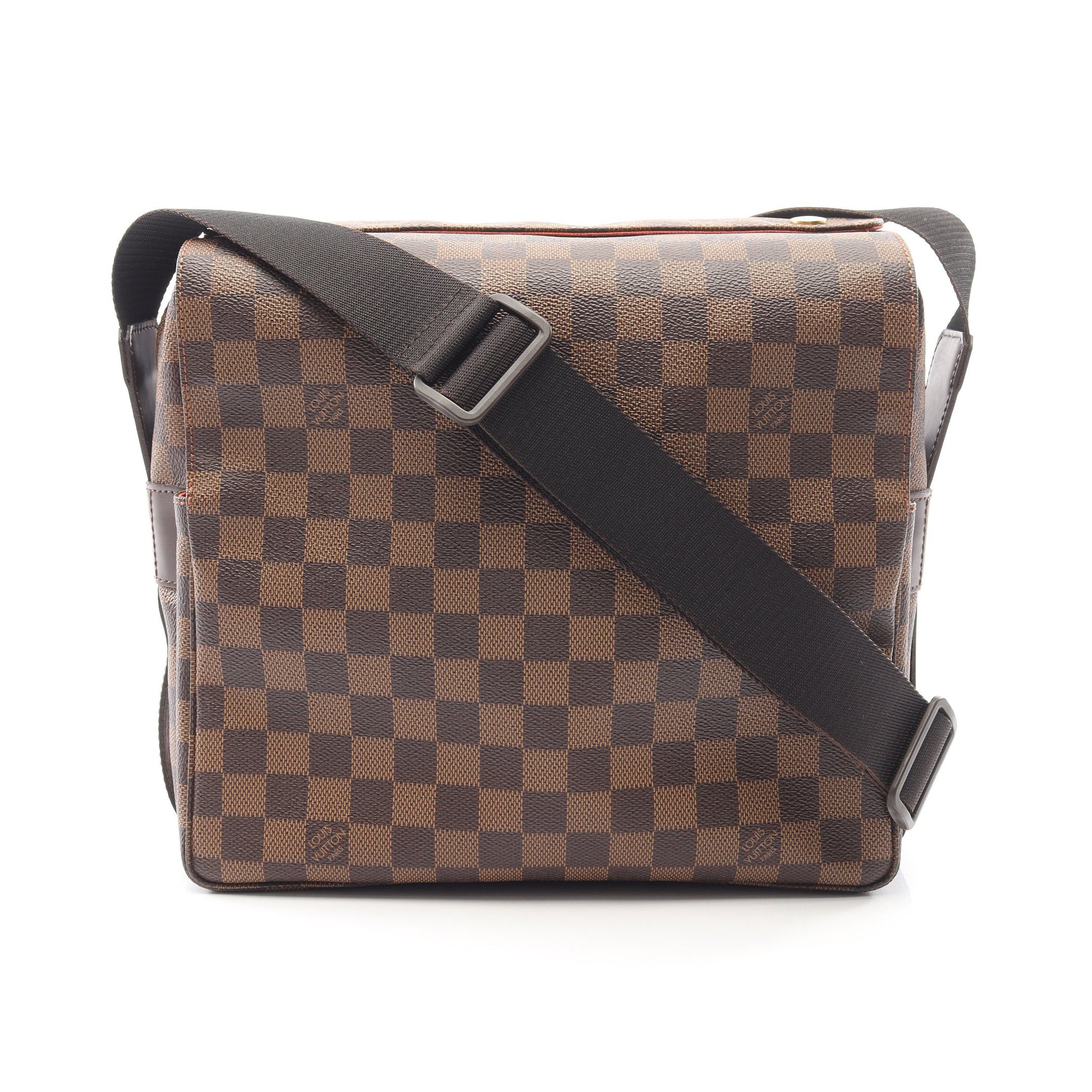 ナヴィグリオ ダミエエベヌ ショルダーバッグ PVC レザー ブラウン ルイヴィトン バッグ LOUIS VUITTON