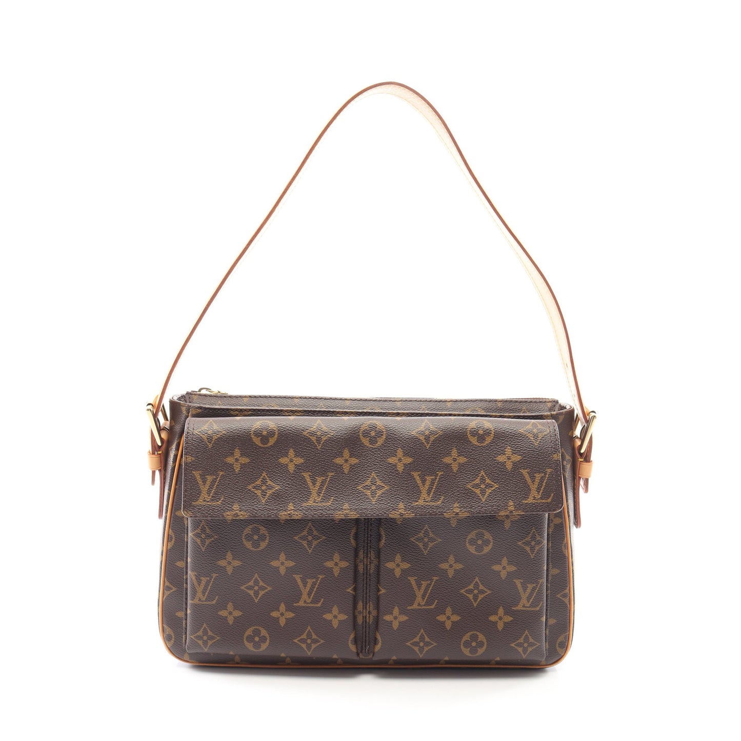 ヴィバシテGM モノグラム ショルダーバッグ PVC レザー ブラウン ルイヴィトン バッグ LOUIS VUITTON