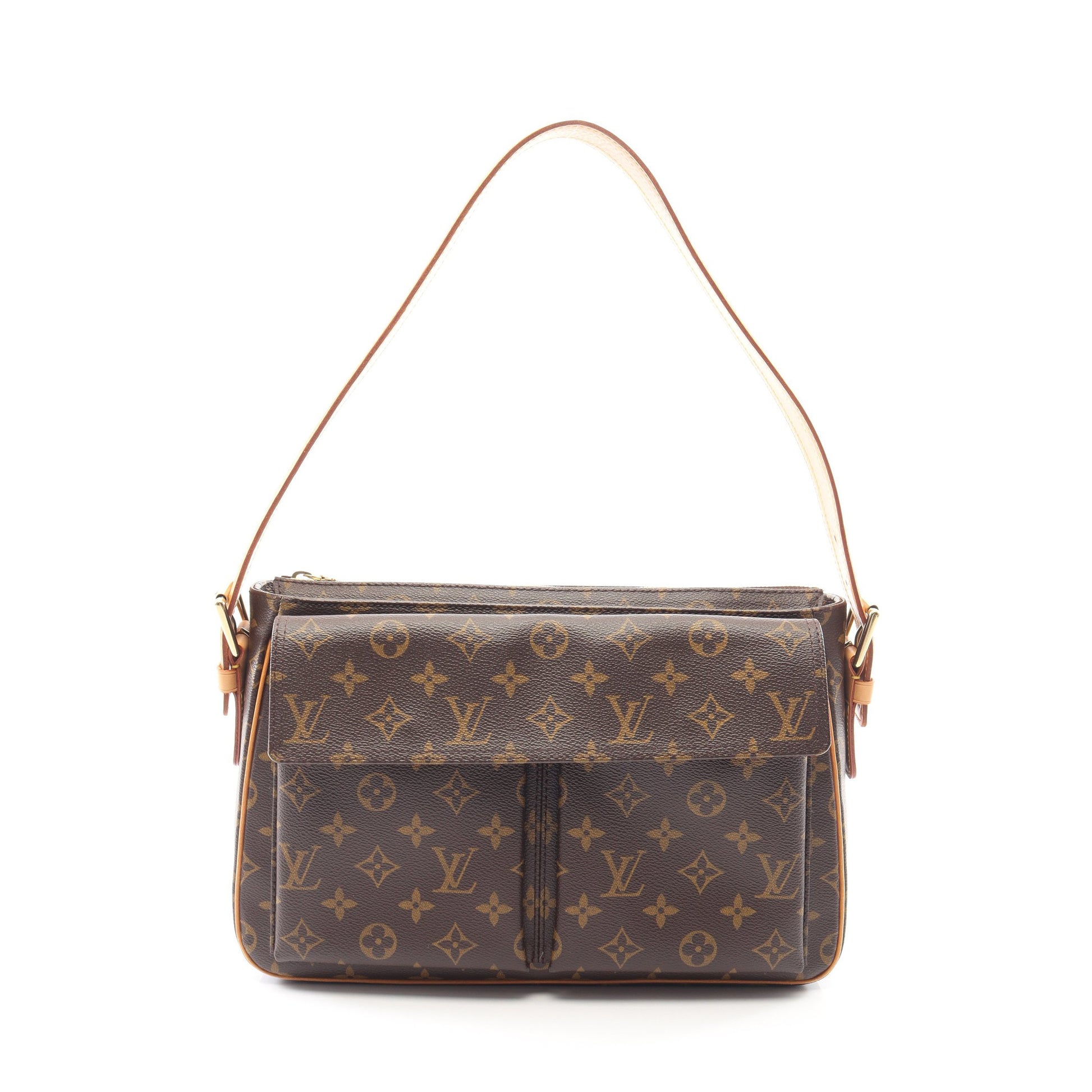 ヴィバシテGM モノグラム ショルダーバッグ PVC レザー ブラウン ルイヴィトン バッグ LOUIS VUITTON